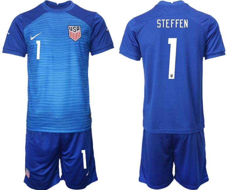Men 2022 World Cup National Team United States away blue 1 Soccer Jersey